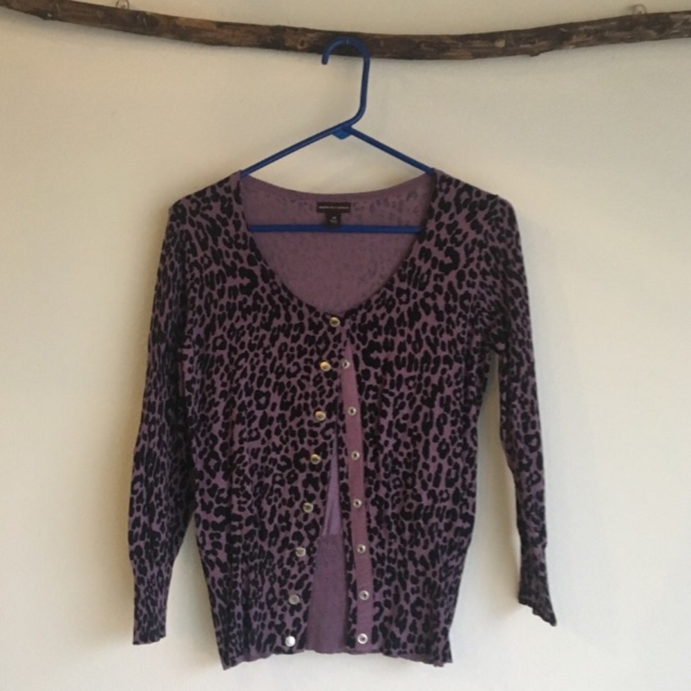 Purple Animal Print Cardi